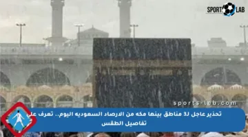 تحذير عاجل لـ3 مناطق بينها مكة من الأرصاد السعودية اليوم.. تعرف على تفاصيل الطقس